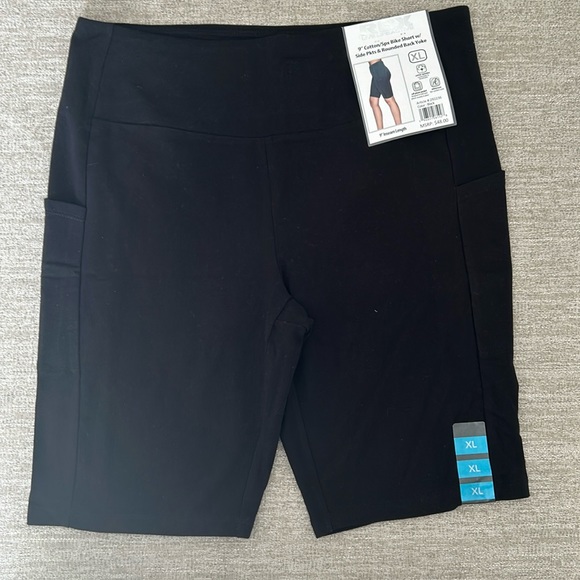 RBX Cotton Spandex Black Biker Shorts SizeXL. NWT. - Picture 1 of 9